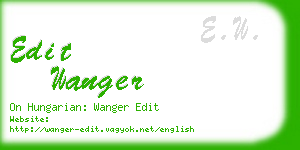 edit wanger business card